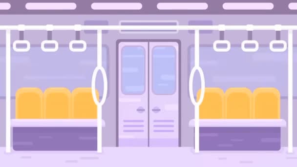 Animación Dentro Autobús Transporte Público — Vídeos de Stock