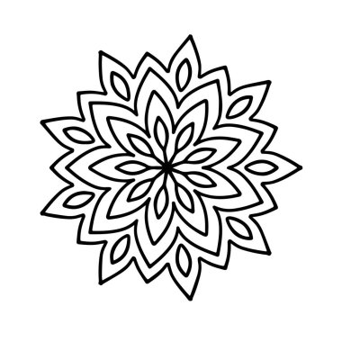 El çizimi Mandala dekoratif soyut tasarım 11