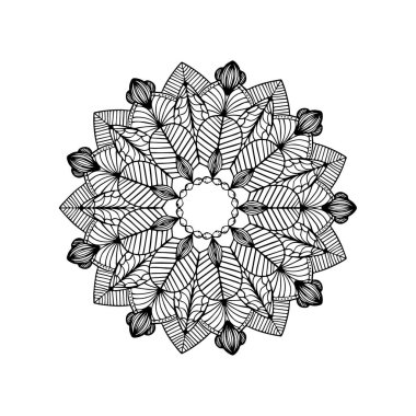 Dekorasyon mandala deseni soyut çiçek deseni 8