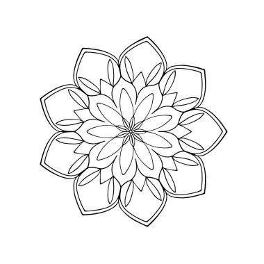 Dekorasyon mandala deseni soyut çiçek 6