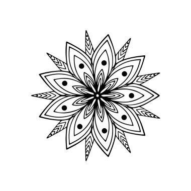 Dekorasyon mandala deseni soyut çiçek deseni 4