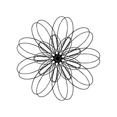 Mandala 'nın el çizimi soyut tasarım 6