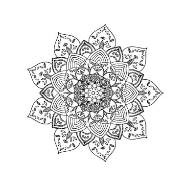 Çiçek süslerinin mandala 'sı.