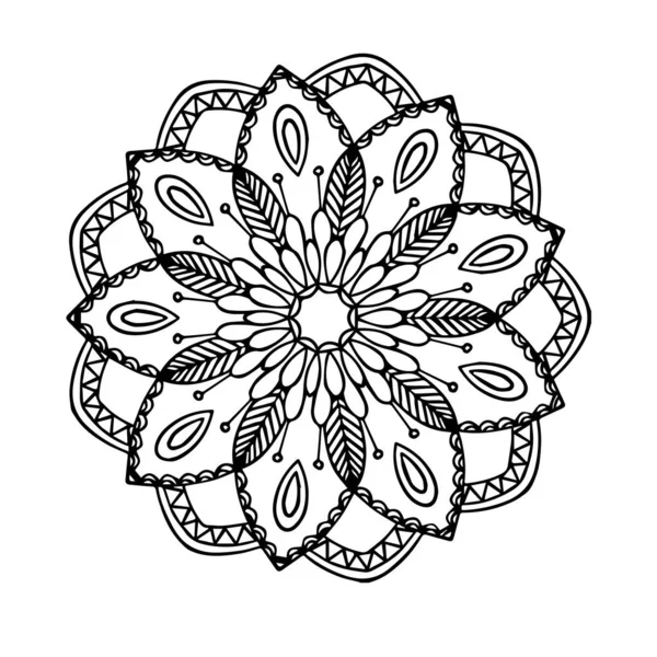 Dessin Main Mandala Design Abstrait Décoratif3 — Image vectorielle