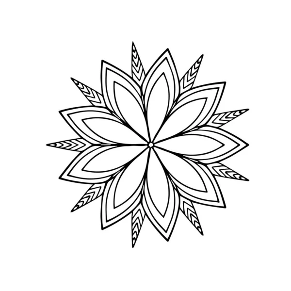 Dessin Main Mandala Design Abstrait Décoratif — Image vectorielle