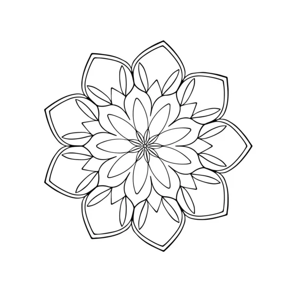 Dekoration Mandala Mönster Abstrakt Blomma6 — Stock vektor