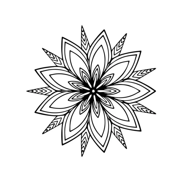 Décoration Mandala Motif Abstrait Floral5 — Image vectorielle