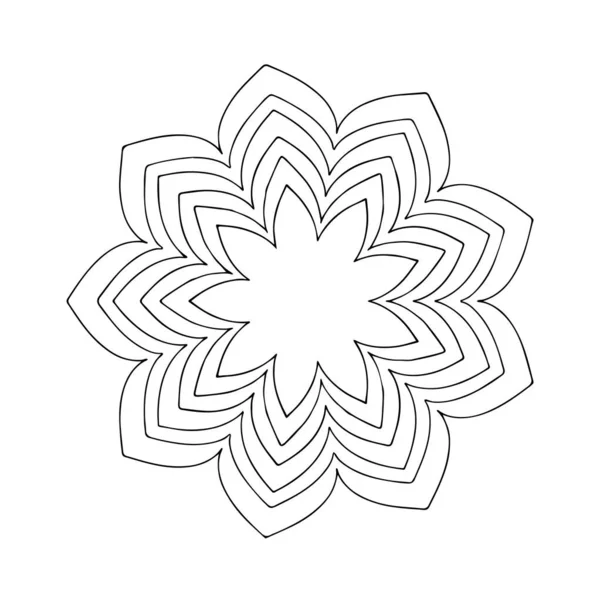 手描きパターン曼荼羅装飾8 — ストックベクタ