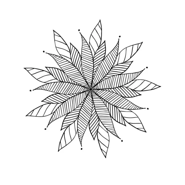 Dessin Main Modèle Mandala Décorative6 — Image vectorielle
