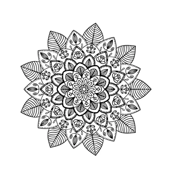 Mandala Design Décoratif Ornemental Pour Colorier Page4 — Image vectorielle