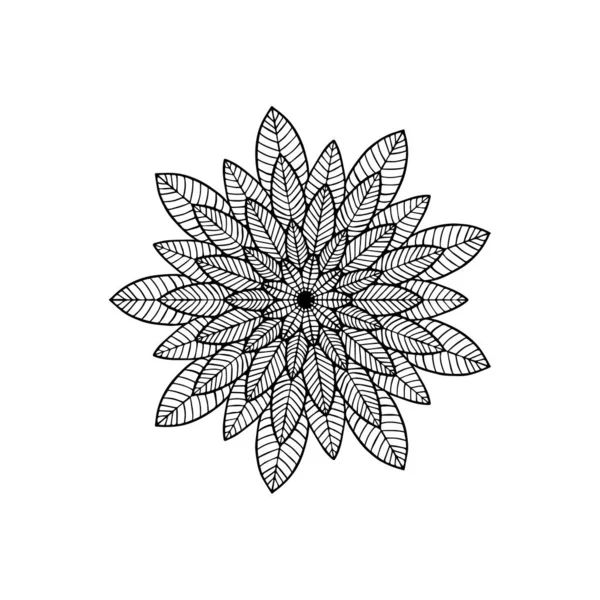 Desenho Mão Mandala Floral Abstrato Design5 —  Vetores de Stock