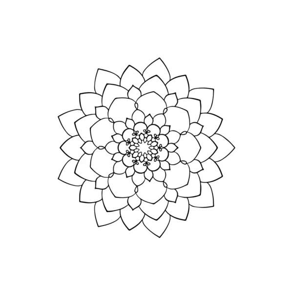 Muster Mandala Der Floralen Ornamente — Stockvektor