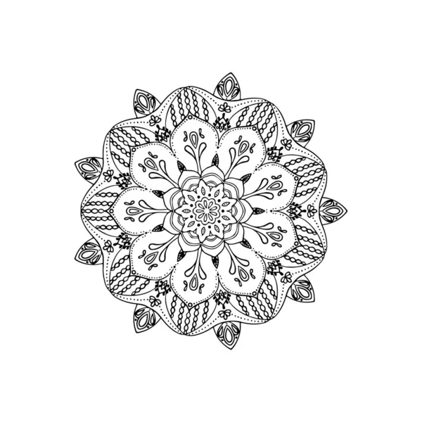 Vzor Mandala Květinových Ornamentů — Stockový vektor