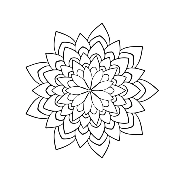Dibujo Floral Ornamental Mandala Abstracto — Archivo Imágenes Vectoriales