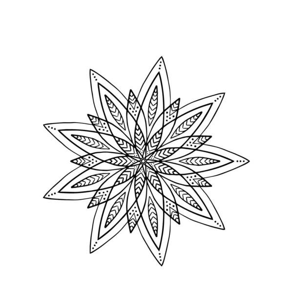 Mandala Prydnadsväxter Blommig Bakgrund Design3 — Stock vektor