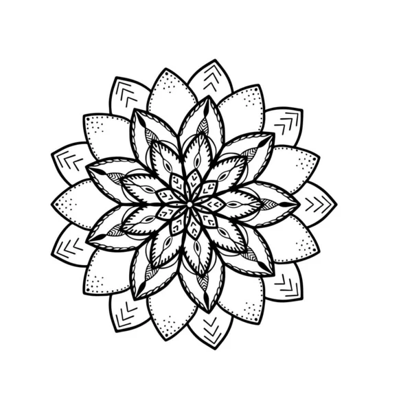 Padrão Abstrato Mandala Floral Mão Draw9 —  Vetores de Stock