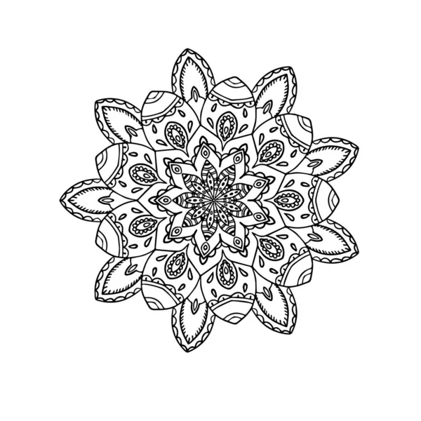 Dessin Main Motif Ornemental Mandala Luxury6 — Image vectorielle