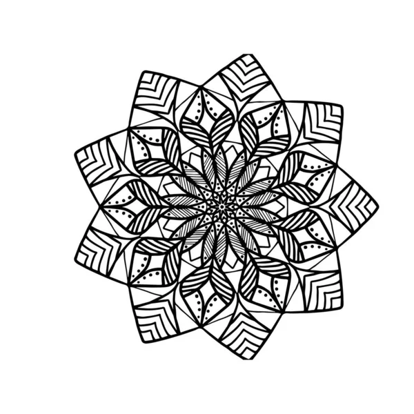 Gambar Tangan Pola Ornamental Mandala Luxury4 - Stok Vektor