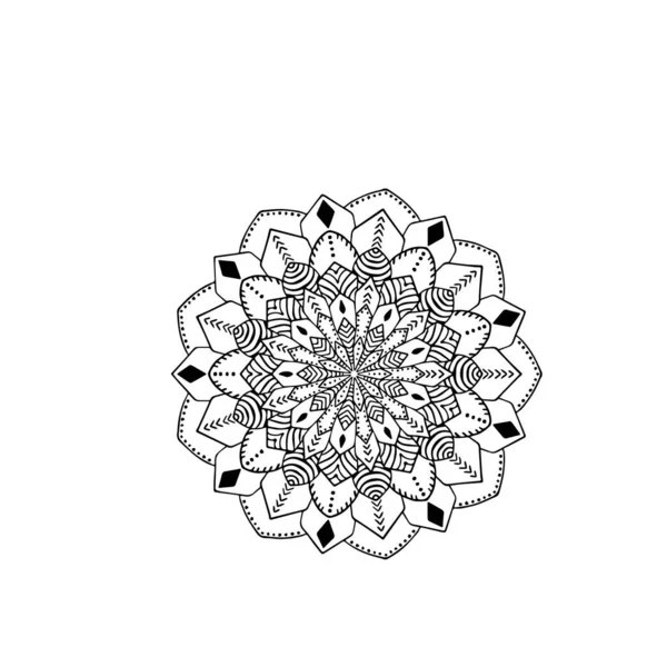 Hand Draw Ornamental Pattern Mandala Luxury — Stock Vector