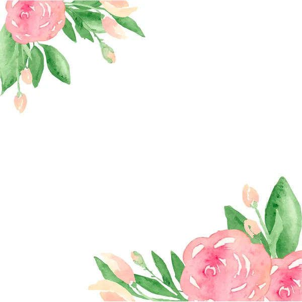 Piękny Kwiatowy Wzór Akwarela Kwiatami — Wektor stockowy