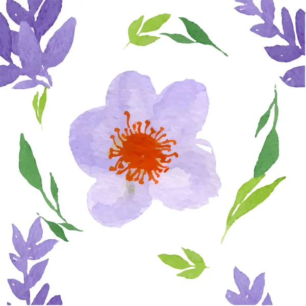 Цветочный Узор Акварельными Розами Ручная Работа Иллюстрация — стоковый вектор