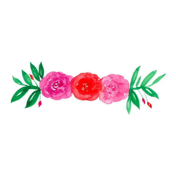 Λουλούδια Της Παιώνιας Ακουαρέλα Εικονογράφηση Ζωγραφισμένο Στο Χέρι Βοτανικό Λουλουδάτο — Διανυσματικό Αρχείο