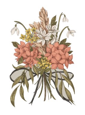 Harika Çiçekler İllüstrasyon Elementi 