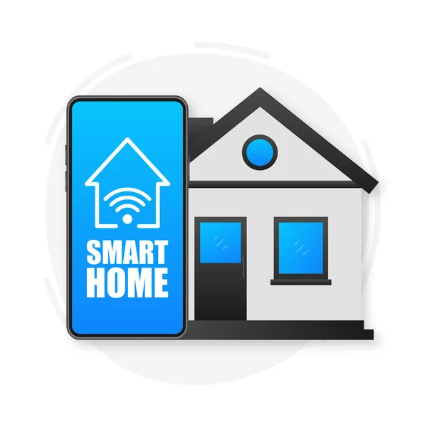 Smart Home Koncept Automatiseringskoncept Smart Hjem Lys Baggrund – Stock-vektor