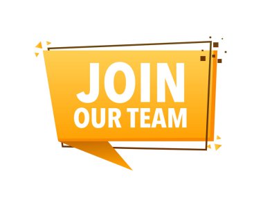 Takımımıza katılın Megafon Etiketi. Hoparlör konuşma balonu