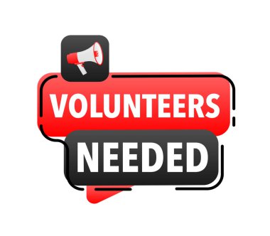 Gönüllülerin anons megafonu etiketine ihtiyacı vardı. Hoparlör konuşma balonu