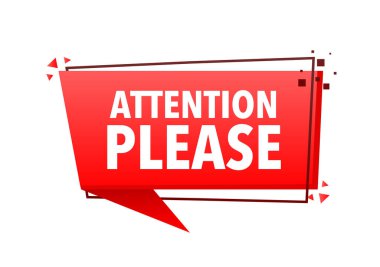 Lütfen dikkat, Megafon Etiketi. Hoparlör konuşma balonu