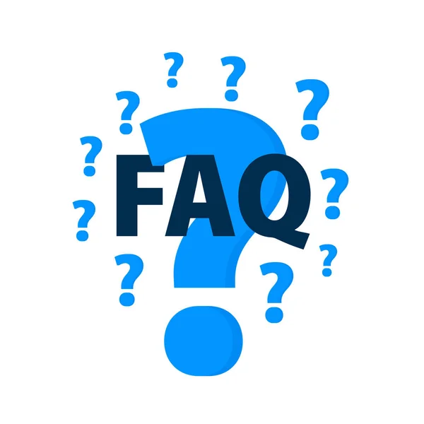Preguntas Frecuentes Faq Label Soporte Faq — Vector de stock