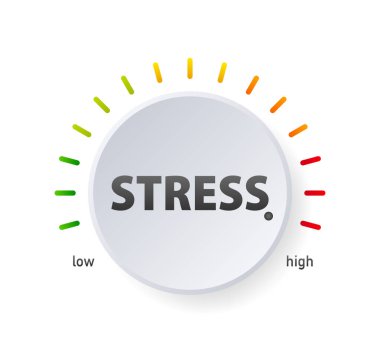 Stress scale test. Prevent stress level. Vector illustration clipart