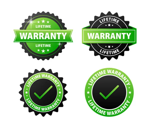 Lifetime Warranty Label Lifetime Warranty Product Quality Reliability Vector Illustration — Stock Vector