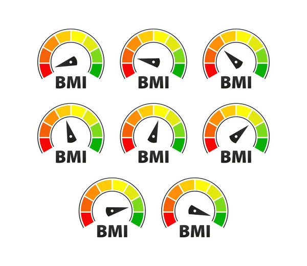 Bmi Body Mass Index Level 약자이다 신체의 건강을 지수를 이해하고 — 스톡 벡터