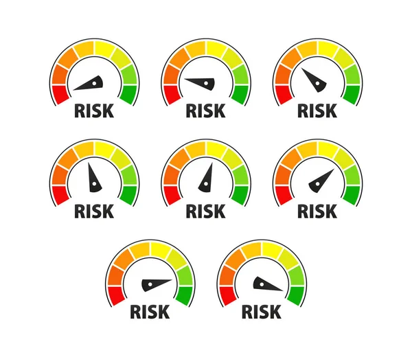 Risk Level Meter Managing Mitigating Risks Secure Successful Future Vector — Stock Vector