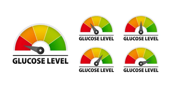 Glükózszint Vércukorszintjének Monitorozása Kezelése Optimális Egészség Érdekében Cukorbetegség Kockázata Vektorillusztráció Jogdíjmentes Stock Illusztrációk
