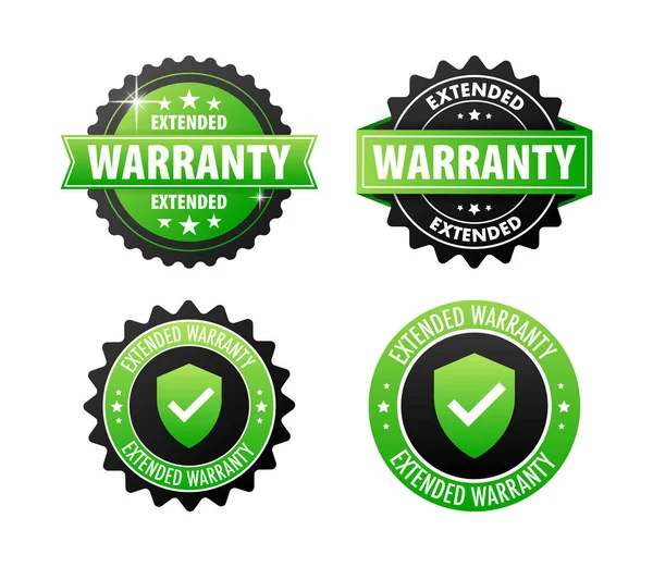 Produkt Protection Extended Warranty Label Abzeichen Vektorillustration — Stockvektor