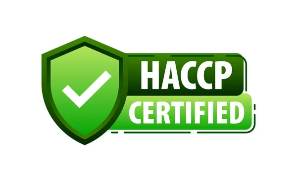 Haccp Gecertificeerd Hazard Analysis Critical Control Points Bevestiging Van Een Stockillustratie