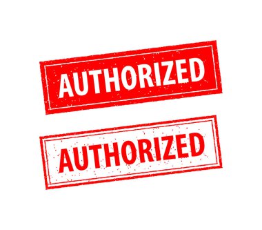 Kırmızı ve beyaz pullara yetkilendirilmiştir. Grunge vintage onaylı kare mühür.