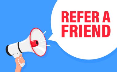 Bir arkadaşa atıfta bulun. Duyuru için el ele megafon hoparlörü. Lütfen dikkat. Bağıran insanlar, reklam konuşma sembolleri..