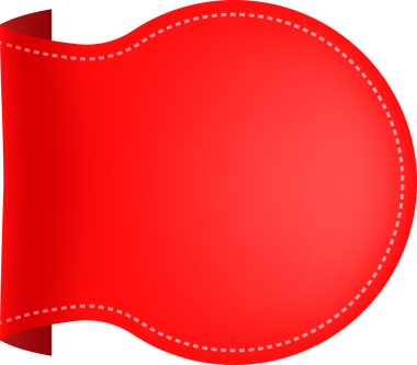 Pazarlama için kopyalama alanı olan canlı kırmızı etiket tasarımı