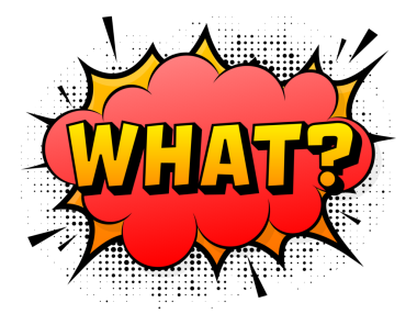 Speech bubble for comic text what. Cartoon comic sign. Effects explosion