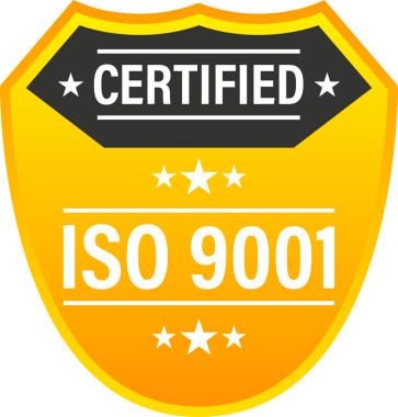 ISO onaylı damga ve etiketler. Kalite kontrol sistemi onaylandı. resimleme