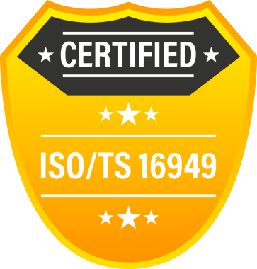 ISO onaylı damga ve etiketler. Kalite kontrol sistemi onaylandı. resimleme