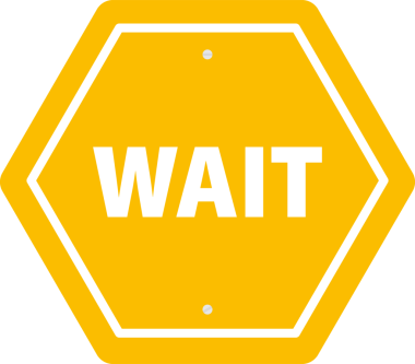 Git, bekle, trafik işaretini durdur. Trafik yönetmeliği uyarısı. resimleme