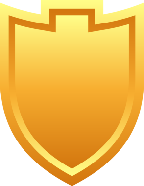 Kalkan takımı. İşaretleri koru. Şövalye ödülü. Güvenlik etiketi. resimleme