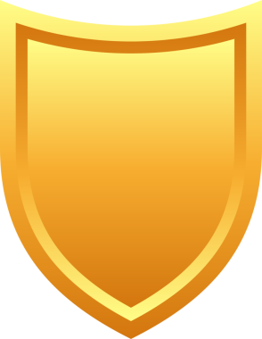 Kalkan takımı. İşaretleri koru. Şövalye ödülü. Güvenlik etiketi. resimleme