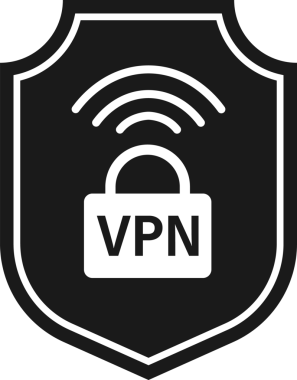 VPN Sanal Özel Ağ Bağlantısı. VPN ile kalkan. resimleme