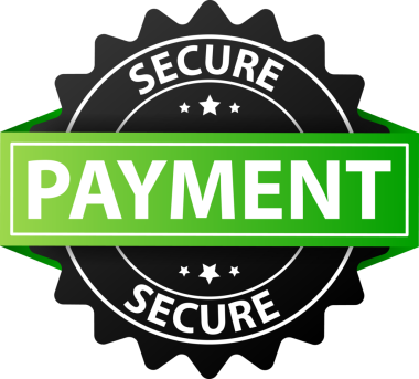 Güvenli ödeme etiketi. Çevrimiçi ödeme yaparken maksimum güvenlik ve güvenilirlik. resimleme